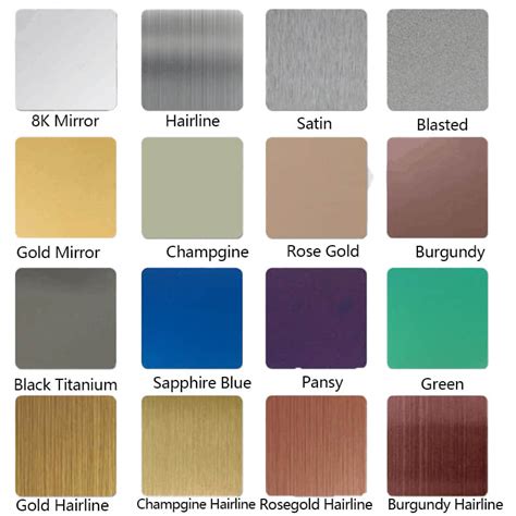 painted stainless steel sheets